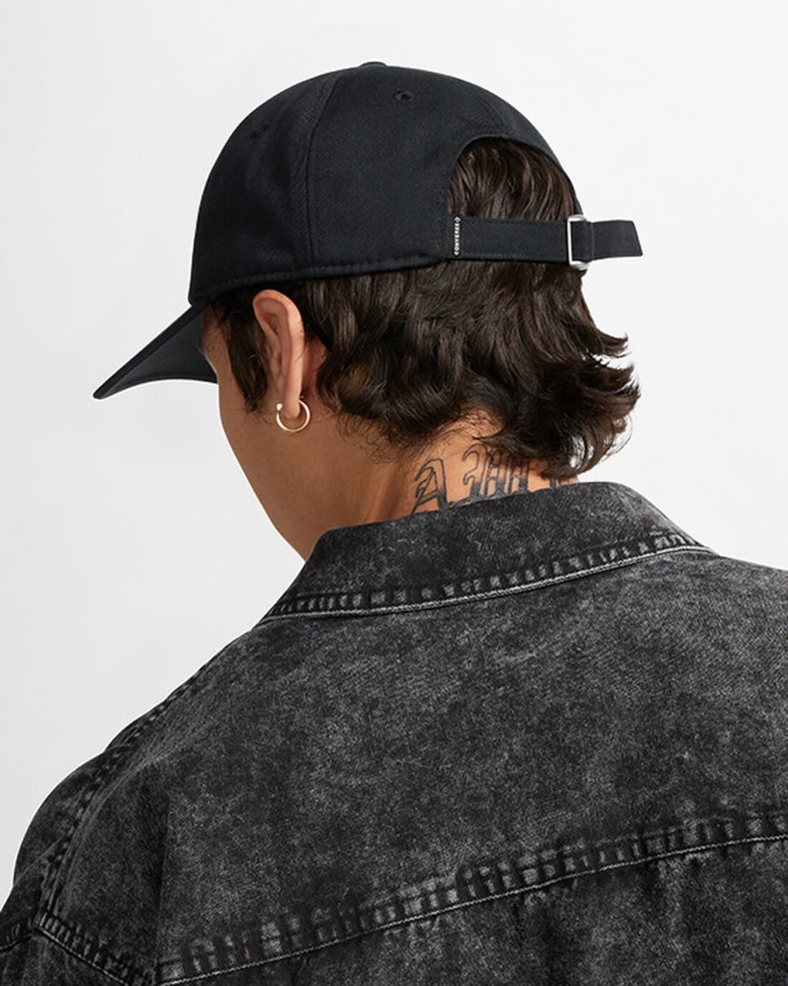 Men's Converse Logo Lock-Up Baseball Hats Black | AU 964E0M